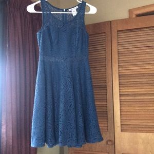 Blue lace dress
